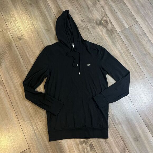 Lacoste Black Casual Pullover Hoodie Men‎ Medium - Picture 1 of 6